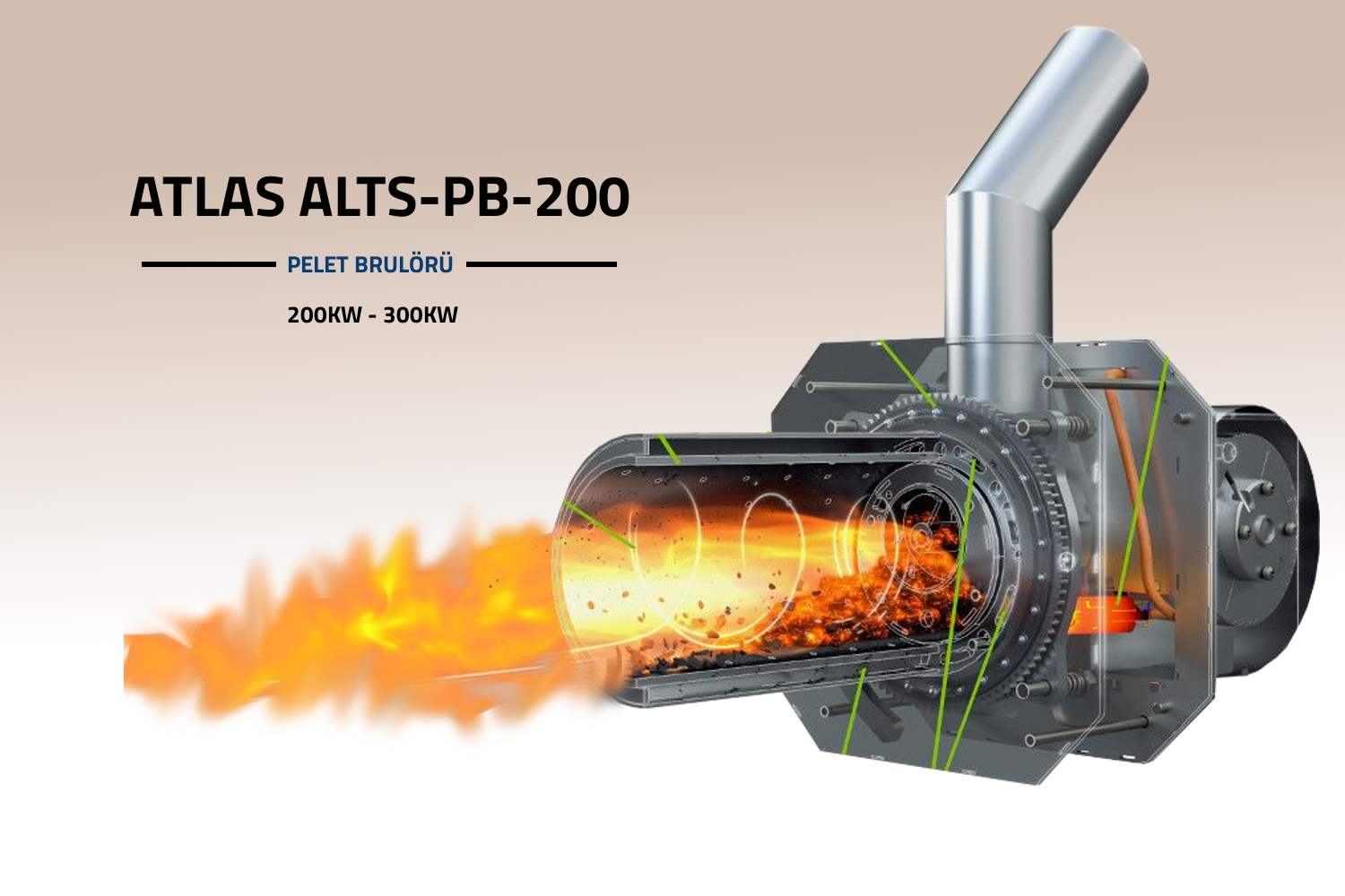 Atlas ALTS PB 200 kw Pelet Brulörü