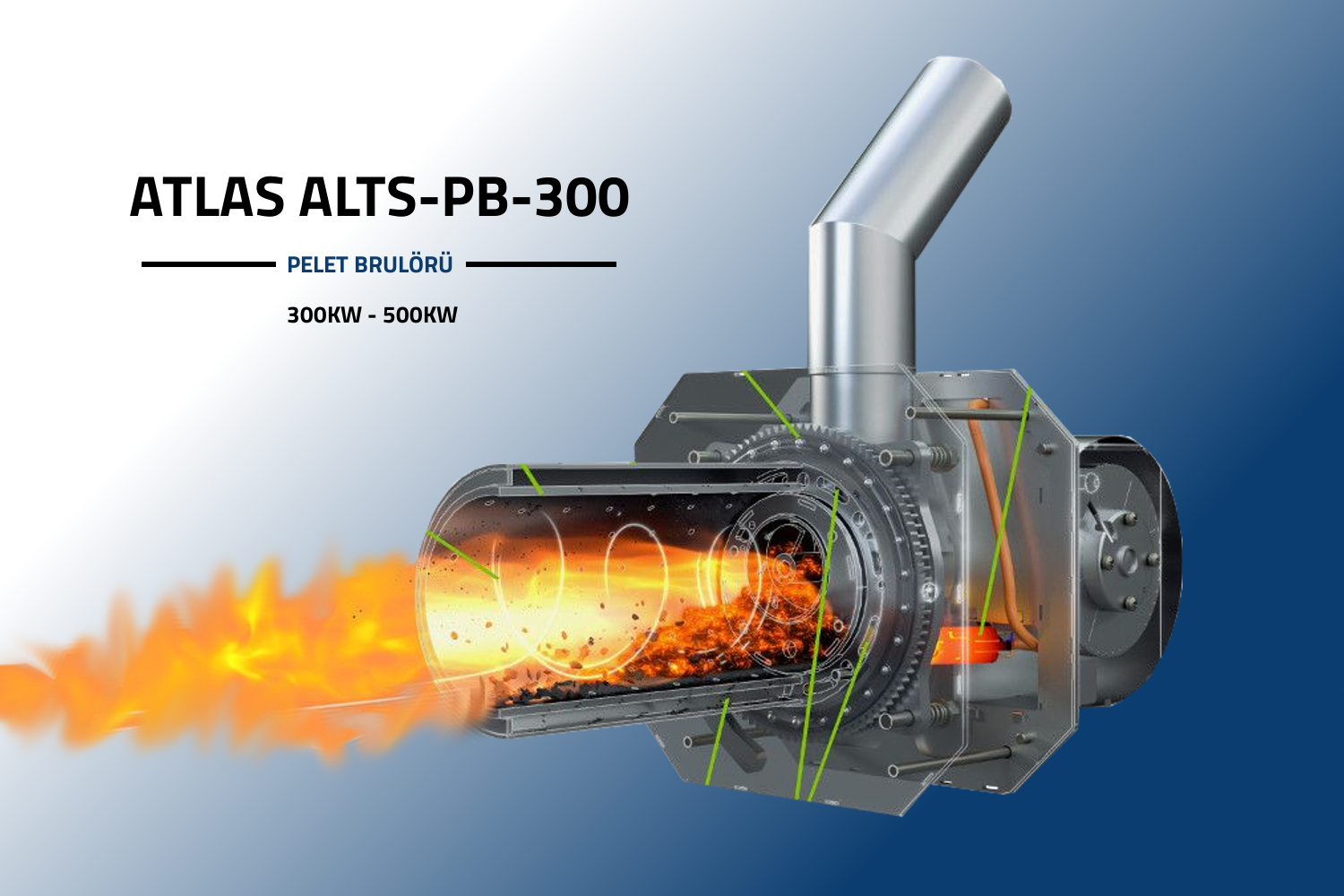Atlas ALTS PB 300 kw Pelet Brulörü