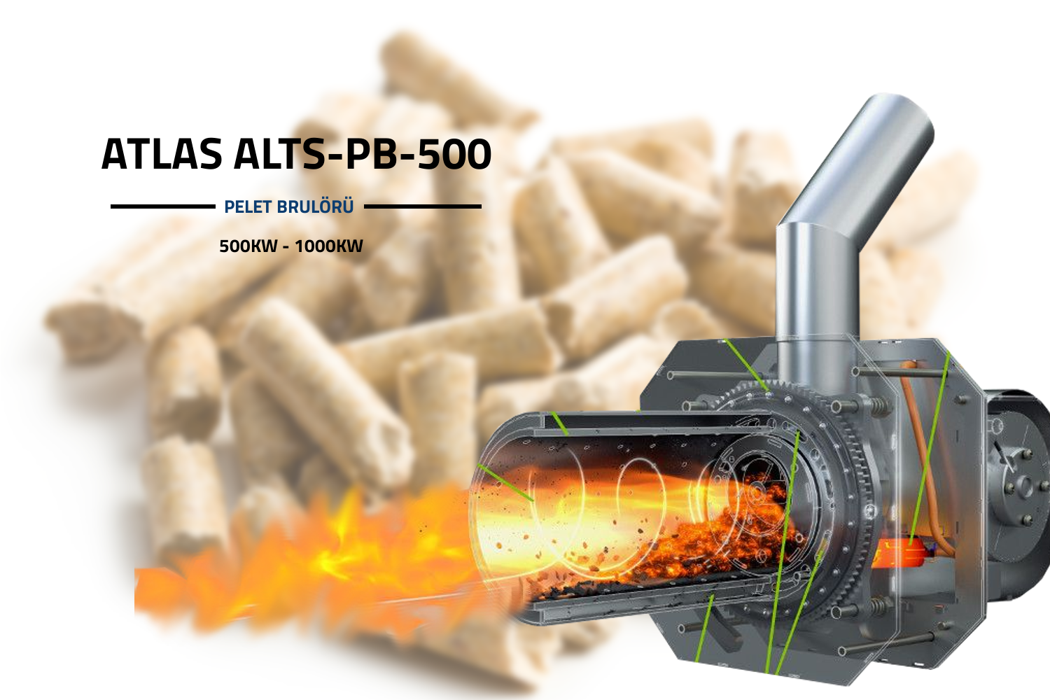 Atlas ALTS PB 500 kw Pelet Brulörü