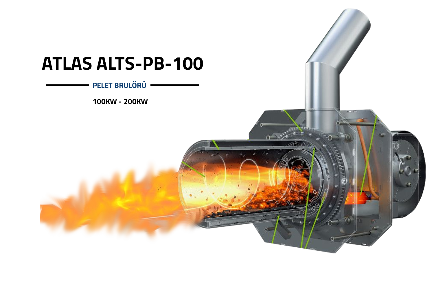 Atlas ALTS PB 100 kw Pelet Brulörü