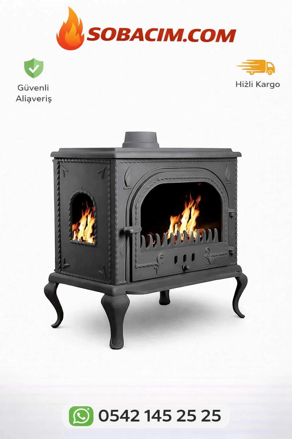 Döküm Şömine Soba Oval Kapak