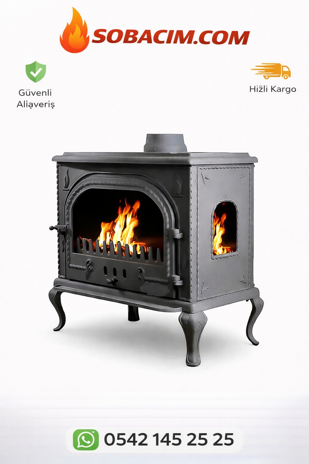 Döküm Şömine Soba Oval Kapak