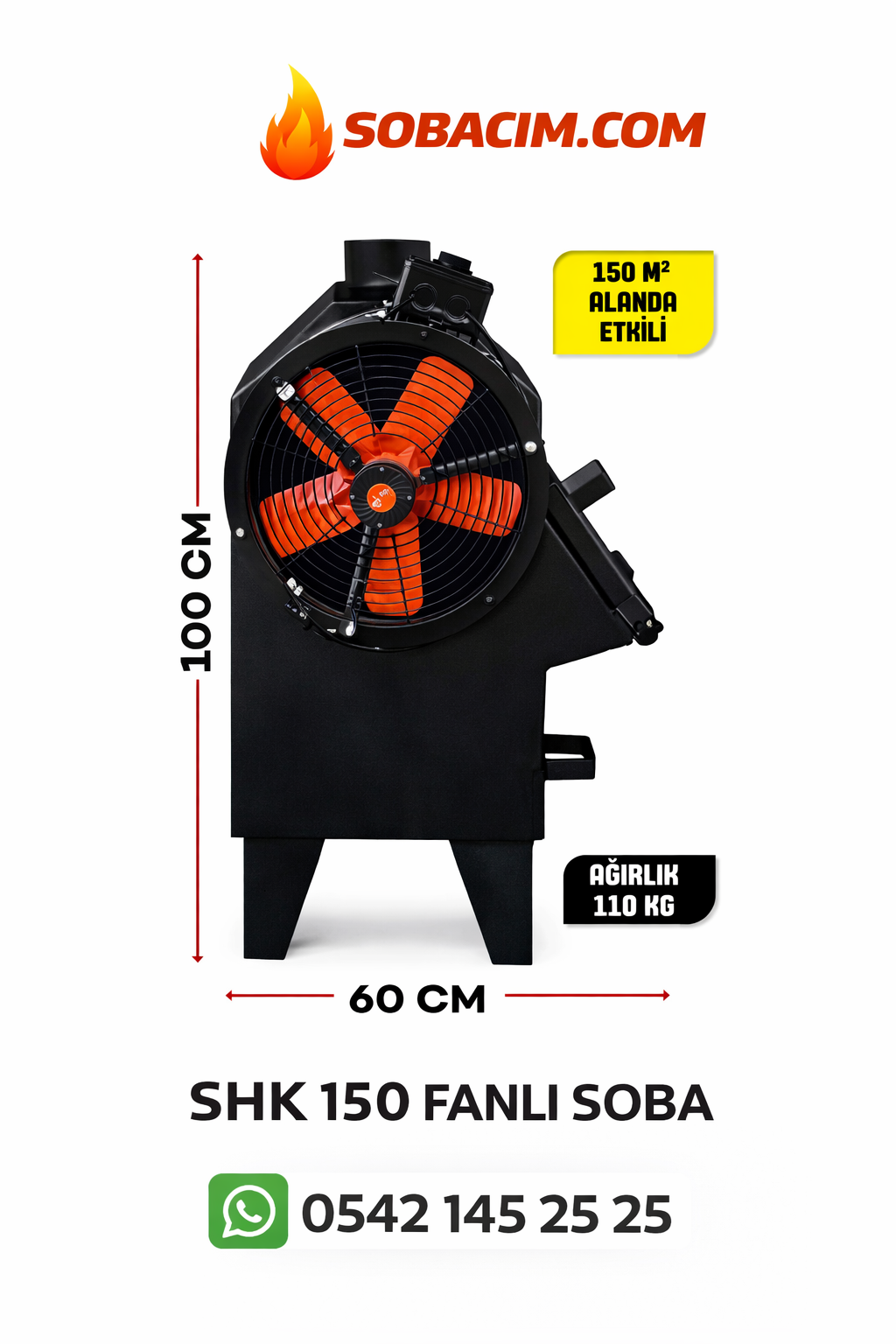 SHK150 Fanlı Fabrika Sobası 