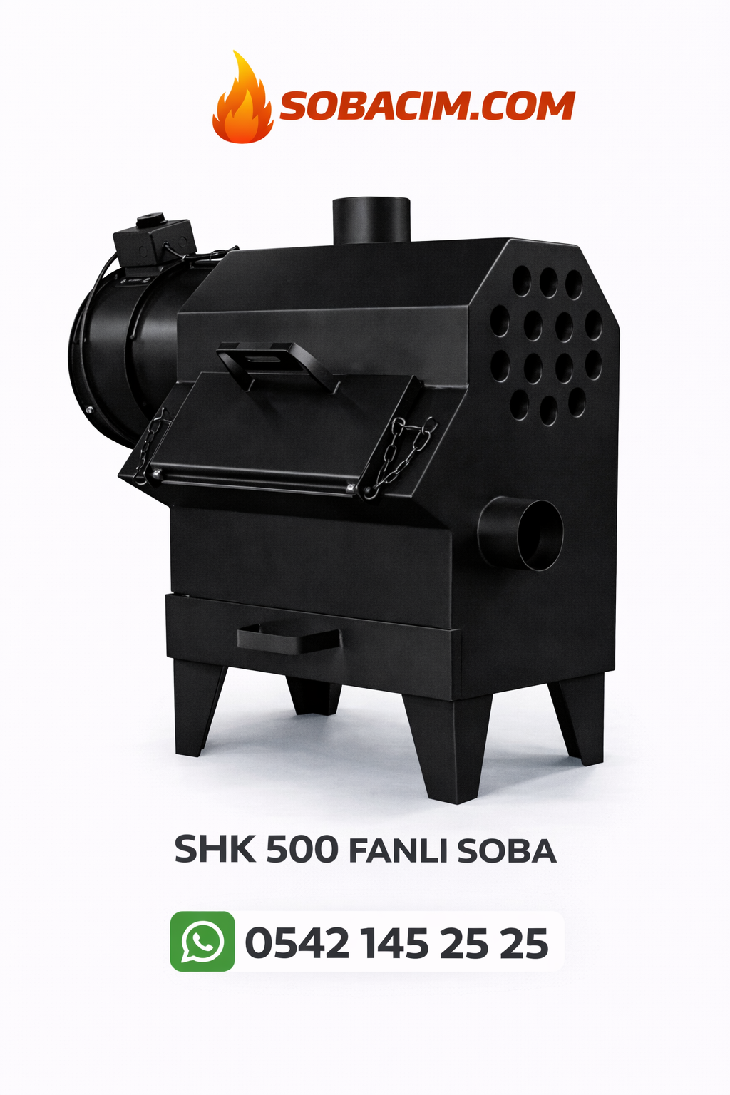 Fanlı Fabrika Sobası 500 m² 