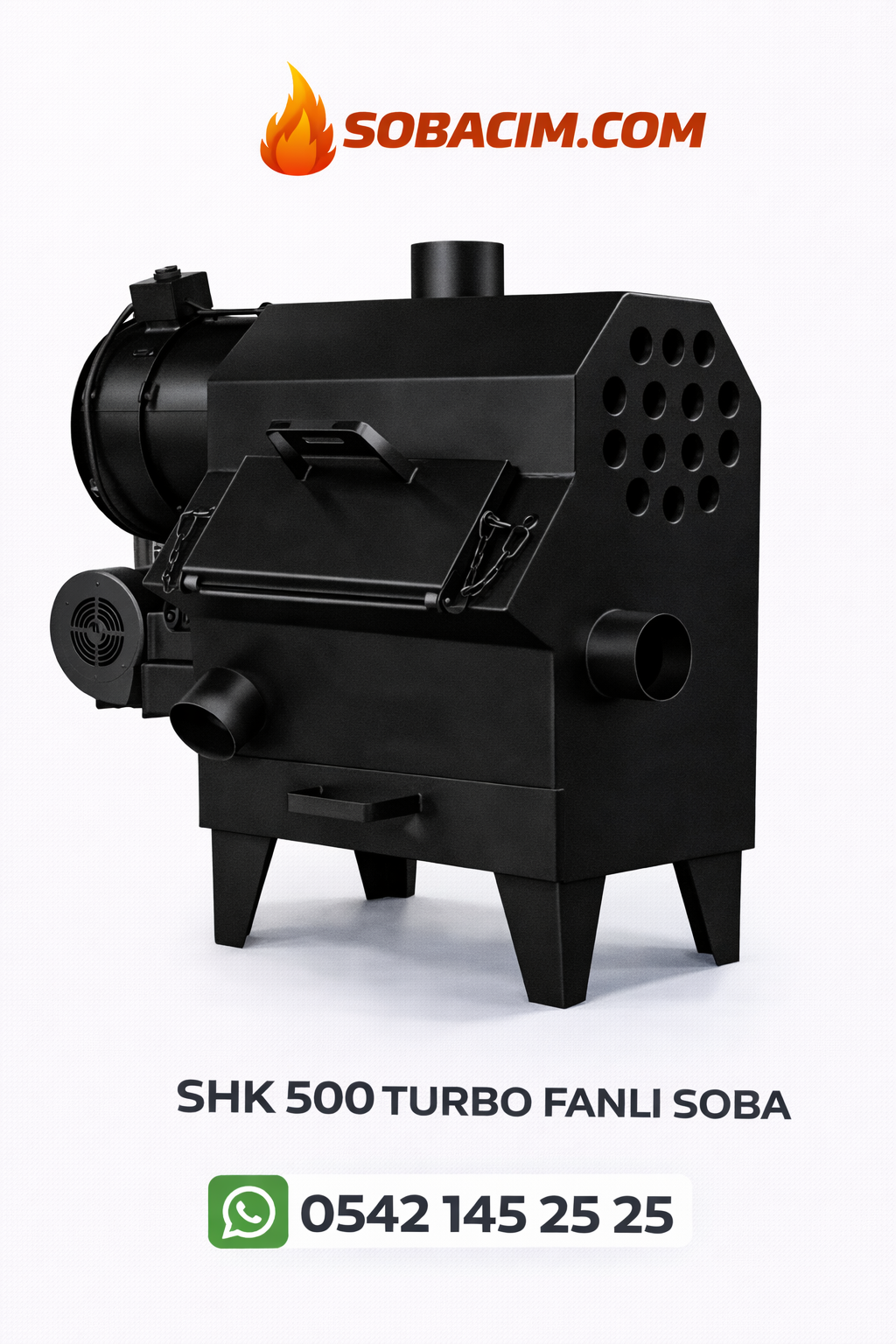 Turbo Fanlı Fabrika Sobası 500 -750 m² 