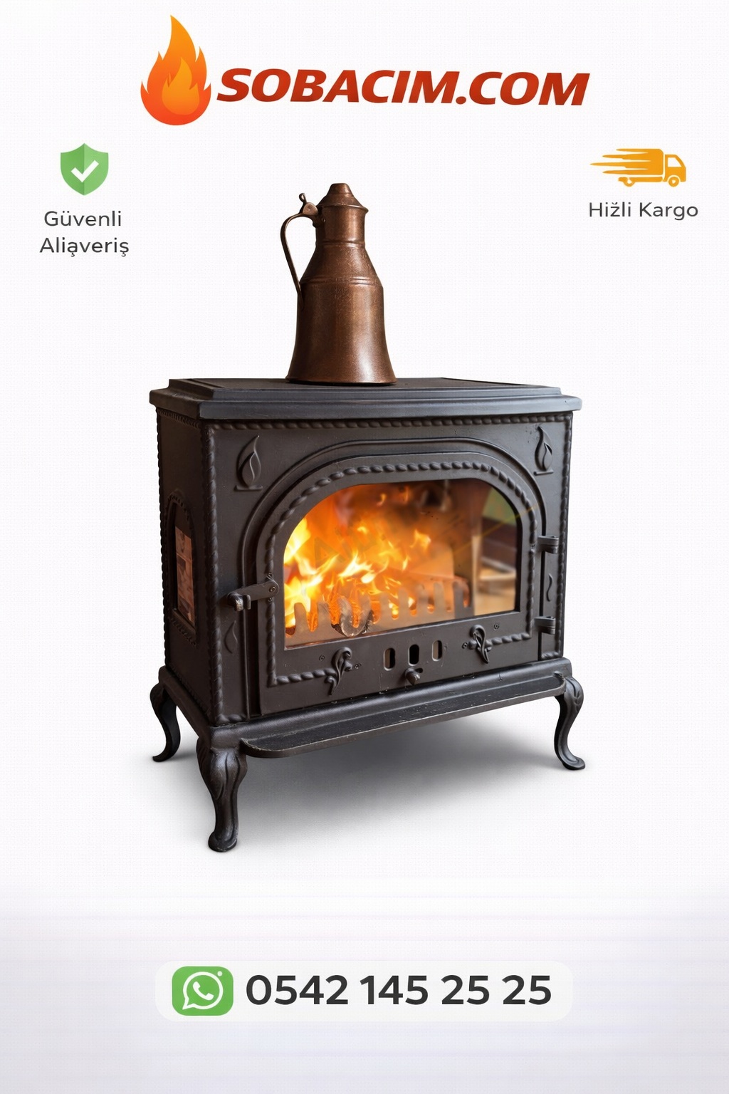 Döküm Şömine Soba Oval Kapak